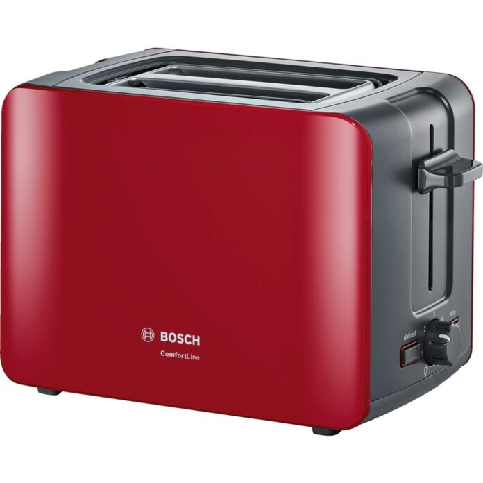 Prajitor de paine Bosch TAT6A114, 1090 W, 2 felii, Rosu Prajitor de paine Bosch TAT6A114, 1090 W, 2 felii, Rosu