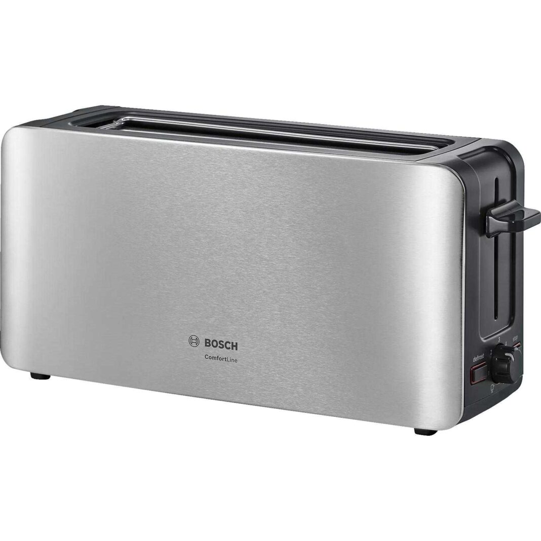 Prajitor de paine Bosch ComfortLine TAT6A803, 1090 W, 2 felii, Argintiu Prajitor de paine Bosch ComfortLine TAT6A803, 1090 W, 2 felii, Argintiu