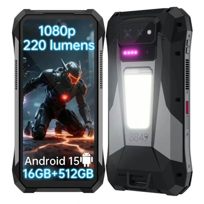 Telefon mobil UNIHERTZ 8849 Tank X, 5G, Proiector video DLP, Vedere nocturna, 6.78, ³ FHD+ 120Hz, 50MP, 32GB RAM (16GB+16GB extensibili), 512GB ROM, Android 14, Dimensity 8200, 17600mAh, 120W, Dual SIM Telefon mobil UNIHERTZ 8849 Tank X, 5G, Proiector video DLP, Vedere nocturna, 6.78, ³ FHD+ 120Hz, 50MP, 32GB RAM (16GB+16GB extensibili), 512GB ROM, Android 14, Dimensity 8200, 17600mAh, 120W, Dual SIM