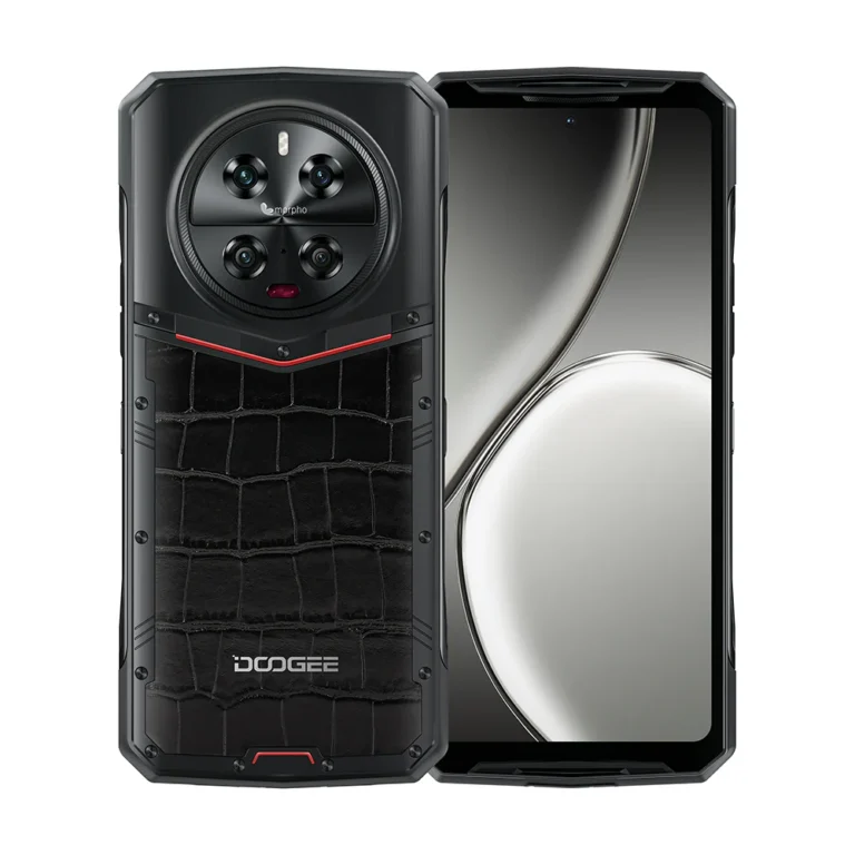 Telefon mobil Doogee DK10, Negru Piele, 5G, 6.67   120Hz 2K AMOLED, 32GB RAM (12GB + 20GB extensibili), 512GB ROM, Android 13, Dimensity 8020, Morpho   Quad Camera, NFC, OTG, FM, 5150mAh, 120W, Dual SIM