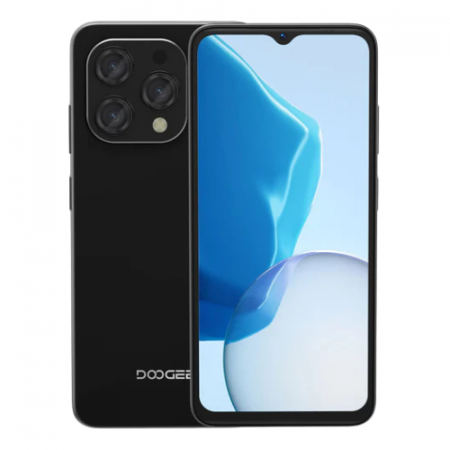 Telefon Mobil Doogee N55 Pro, Negru, 4G, 6.56   HD+ 90Hz IPS, Android 14, 16GB RAM (6GB + 10GB RAM extensibil), 256GB ROM, 13MP + 8MP, 5150mAh, Dual SIM