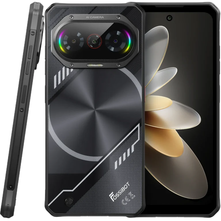 Telefon Mobil FOSSiBOT F114, Negru, 4G, 6.67   HD+ IPS, 12GB RAM (8GB + 4GB extensibili), 256GB ROM, Android 15, 50MP, Gemini AI, Lumina Dinamica, 5000mAh, 18W, NFC, Face ID, Dual SIM