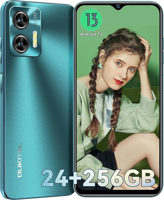 Telefon mobil Oukitel C35 Green, 4G, IPS 6.56 HD+, 24GB RAM (12GB + 12GB extensibili), 256GB ROM, Android 13, T616 Octa cores, 5150mAh, NFC, OTG, Dual SIM Telefon mobil Oukitel C35 Green, 4G, IPS 6.56 HD+, 24GB RAM (12GB + 12GB extensibili), 256GB ROM, Android 13, T616 Octa cores, 5150mAh, NFC, OTG, Dual SIM