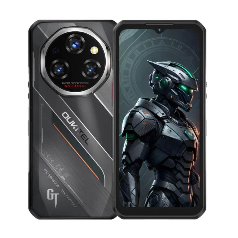 Telefon Mobil Oukitel WP62, Gri, 5G, 6.6   FHD+ 120Hz, 36GB RAM (12GB + 24GB Extensibili), 512GB ROM, Android 15, MTK Dimensity 7025, 108MP, Night Vision, NFC, Face ID, 11000mAh, 33W, Dual SIM
