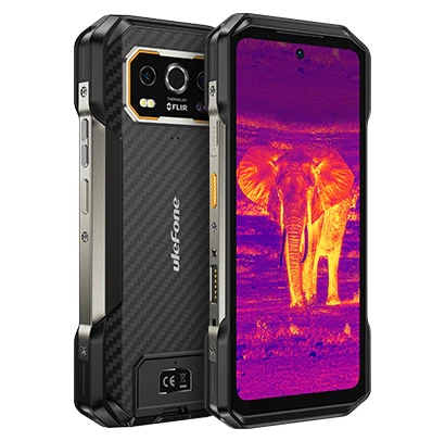 Telefon Mobil Ulefone Armor 27T+, Negru, 4G , Camera termica FLIR   + Night Vision 64MP, Ecran 6.78   FHD+ 120Hz, 24GB RAM (12GB + 12GB extensibili), 256GB ROM, Android 15, NFC, Dual SIM