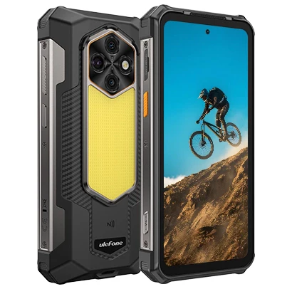 Telefon Mobil Ulefone RugKing 5 Pro, Negru, 4G LTE, Lanterna LED 976 Lumeni, Baterie 20000mAh, Ecran 6.78   FHD+, 16GB RAM ( 8GB+8GB extensibili), 256GB ROM, Camera 64MP + 20MP Night Vision, Android 16