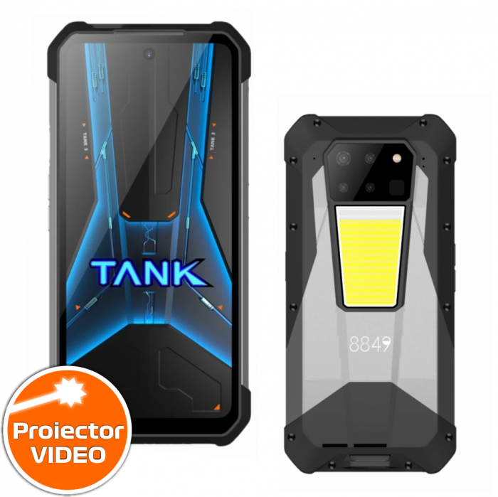Telefon mobil Unihertz Tank 3 Pro, 5G, Proiector video 100 Lumeni, 32GB RAM (16GB + 16GB extensibili), 512GB ROM, 6.79 FHD+ 120Hz, Camera 200mpx, Night Vision, Android 14, Dimensity 8200, 23800mAh Telefon mobil Unihertz Tank 3 Pro, 5G, Proiector video 100 Lumeni, 32GB RAM (16GB + 16GB extensibili), 512GB ROM, 6.79 FHD+ 120Hz, Camera 200mpx, Night Vision, Android 14, Dimensity 8200, 23800mAh
