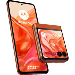 Telefon mobil Motorola razr 50 5G, 256GB, 8GB RAM, Dual SIM, Spritz Orange Telefon mobil Motorola razr 50 5G, 256GB, 8GB RAM, Dual SIM, Spritz Orange
