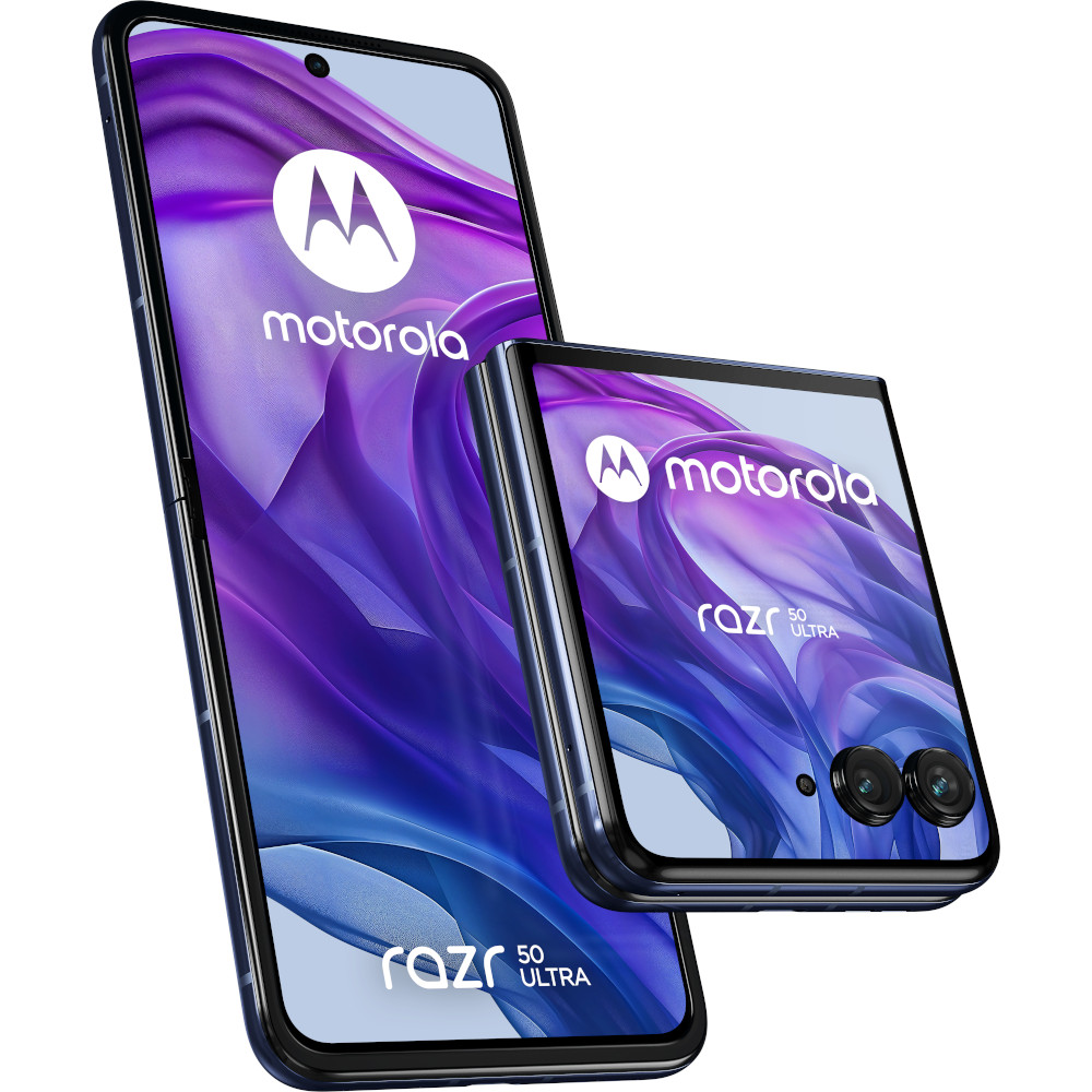 Telefon mobil Motorola razr 50 Ultra 5G, 512GB, 12GB RAM, Dual SIM, Midnight Blue Telefon mobil Motorola razr 50 Ultra 5G, 512GB, 12GB RAM, Dual SIM, Midnight Blue