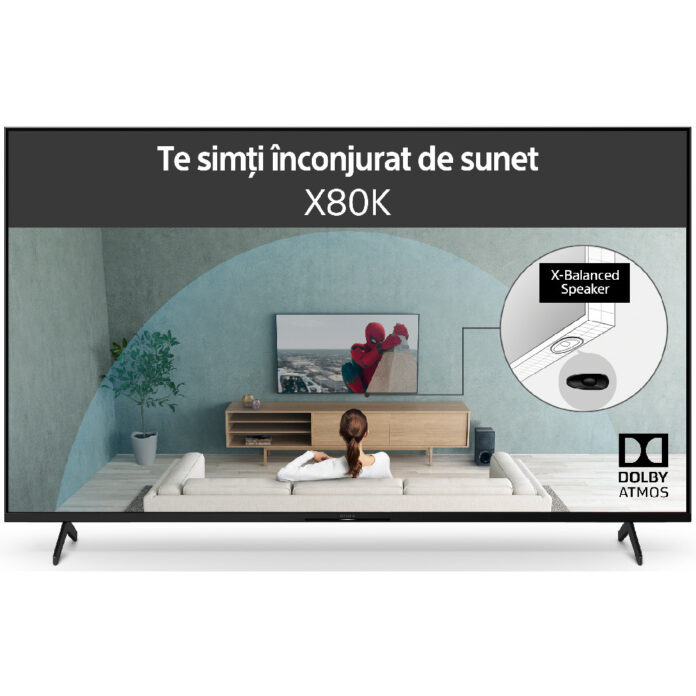 Televizor Smart LED, Sony BRAVIA 65X80K, Ultra HD 4K, HDR, 164cm, Clasa F Televizor Smart LED, Sony BRAVIA 65X80K, Ultra HD 4K, HDR, 164cm, Clasa F