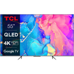 Televizor Smart QLED TCL 55C635, 139 cm, Ultra HD 4K, Google TV, Clasa F Televizor Smart QLED TCL 55C635, 139 cm, Ultra HD 4K, Google TV, Clasa F