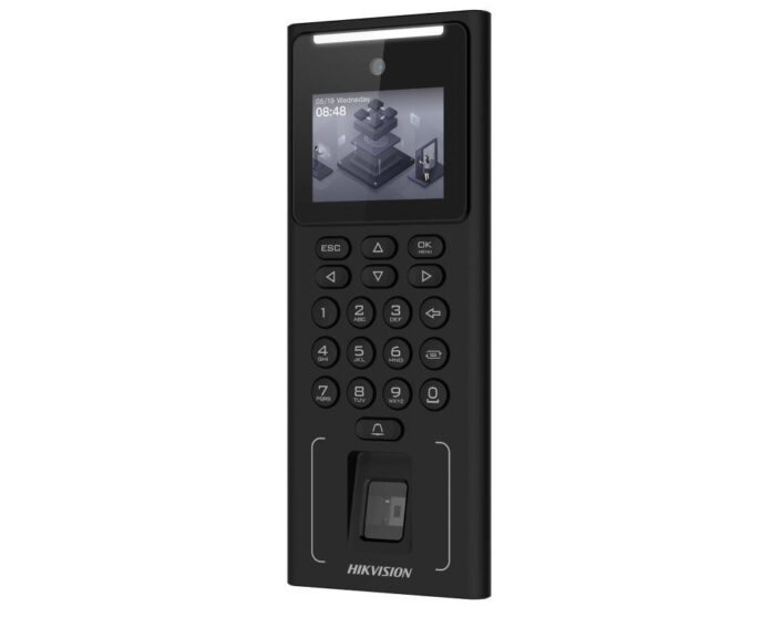Terminal de control acces, 2 MP, recunoastere faciala, amprenta, MIFARE 13.56 MHz, ecran LCD, Hikvision DS-K1T321MFWX