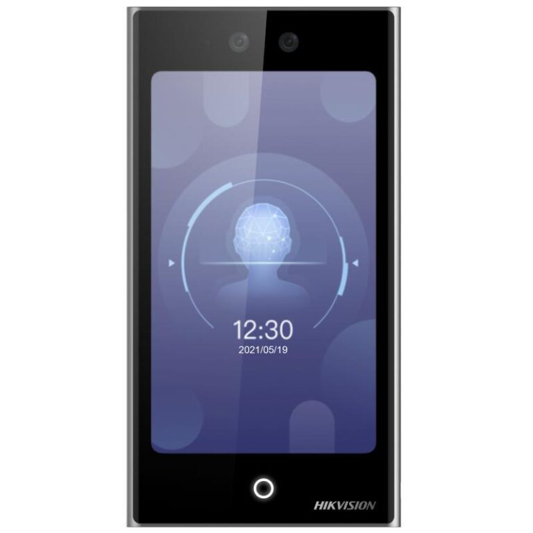 Terminal de control acces Hikvision DS-K1T673DWX, recunoastere faciala, ecran LCD 7 inch, 2MP, Microfon, Wi-Fi