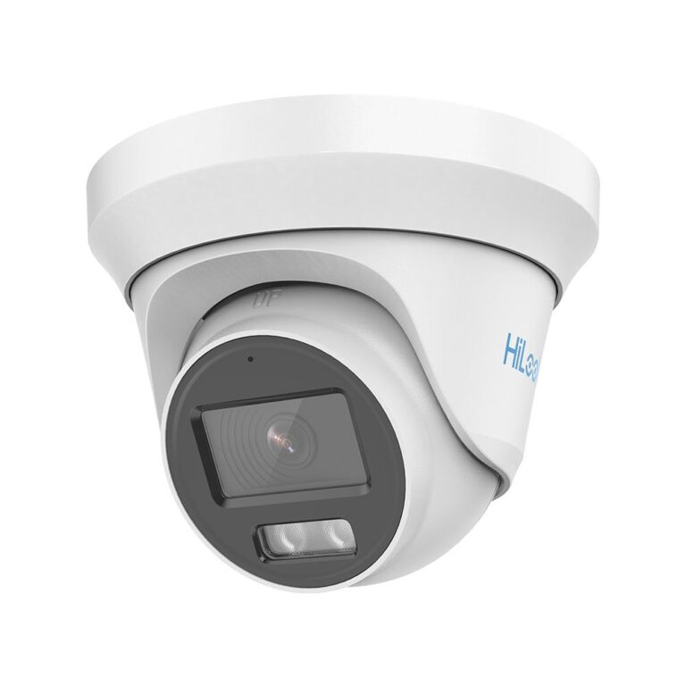 Camera supraveghere Dome cu iluminare duala Hikvision DS-2CE72UF3T-LS, 8 MP, 2.8 mm, IR/lumina alba 40 m, color, microfon