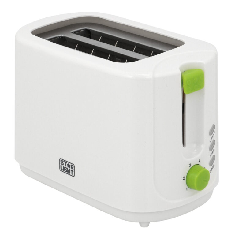 Prajitor de paine Star-Light TD-G750, 750 W, 2 felii, Alb/Verde