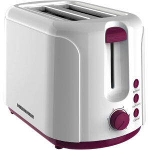 Prajitor de paine Heinner TP-750BG, 750 W, 2 felii, Alb/Visiniu Prajitor de paine Heinner TP-750BG, 750 W, 2 felii, Alb/Visiniu