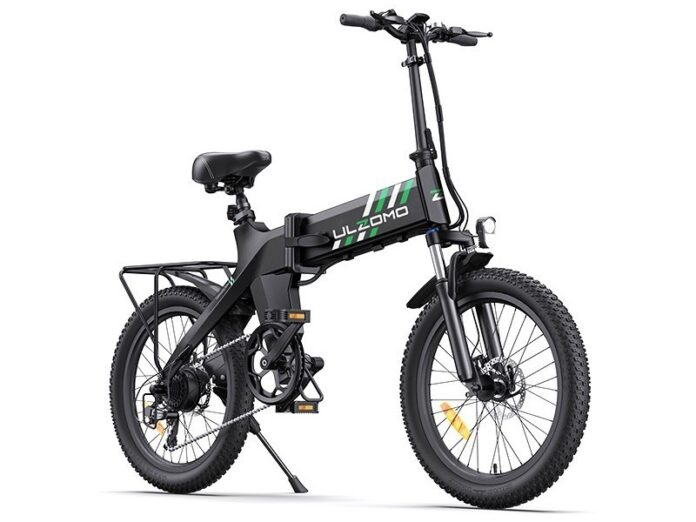 Bicicleta electrica pliabila Ulzomo ULZR20-BK, autonomie 60km, 250W, 36V 15.6Ah, 7 trepte viteza max. 25km/h, LDC, negru, anvelope 20 inch Bicicleta electrica pliabila Ulzomo ULZR20-BK, autonomie 60km, 250W, 36V 15.6Ah, 7 trepte viteza max. 25km/h, LDC, negru, anvelope 20 inch