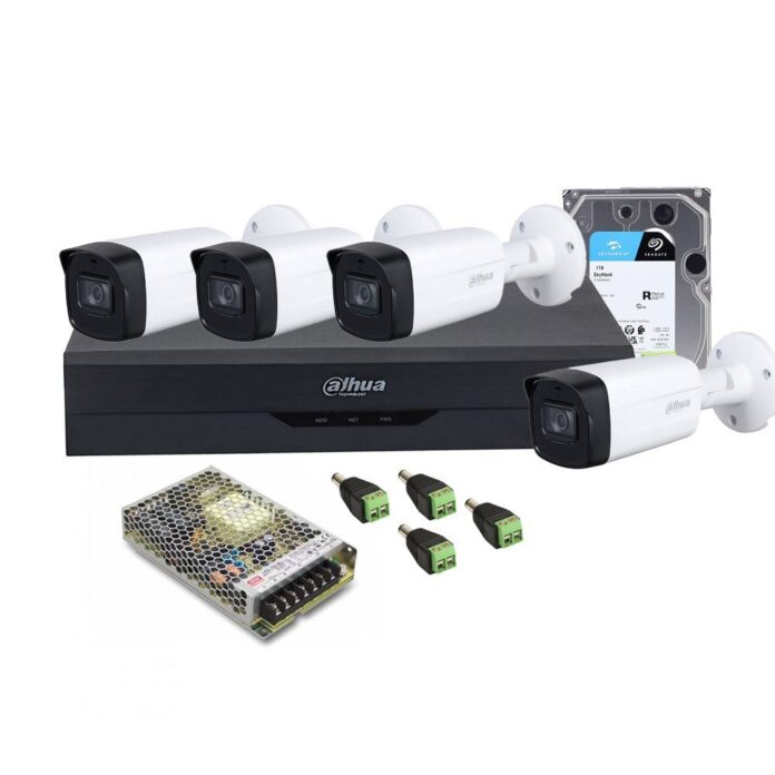 Sistem supraveghere exterior middle Dahua DH-M4EXTIR80-5MP, 5 M-N, 4 canale, 5 MP, IR 80 m, 3.6 mm, HDD 1TB Sistem supraveghere exterior middle Dahua DH-M4EXTIR80-5MP, 5 M-N, 4 canale, 5 MP, IR 80 m, 3.6 mm, HDD 1TB