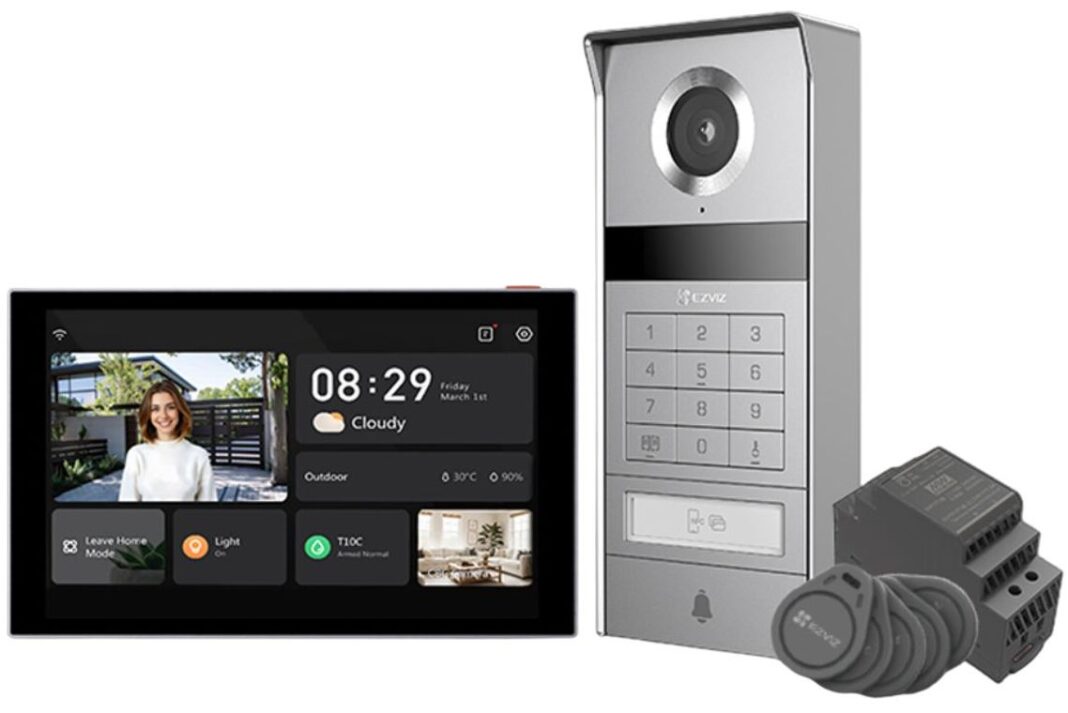 Videointerfon smart EZVIZ TP 9 Pro 4K , 2mm, IR, detectie persoane, audio bidirectional, NFC RFID QR, microSD + cloud, 24VDC, interior + exterior, CS-TP9 (4K NFC)