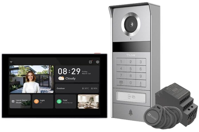 Videointerfon smart EZVIZ TP 9 Pro 4K , 2mm, IR, detectie persoane, audio bidirectional, NFC RFID QR, microSD + cloud, 24VDC, interior + exterior, CS-TP9 (4K NFC)