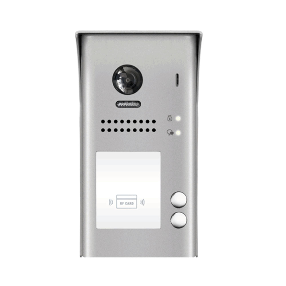Videointerfon de exterior DT607-ID-S2(V2), 2 MP, 125 MHz, RFID, 2 familii, aplicat Videointerfon de exterior DT607-ID-S2(V2), 2 MP, 125 MHz, RFID, 2 familii, aplicat