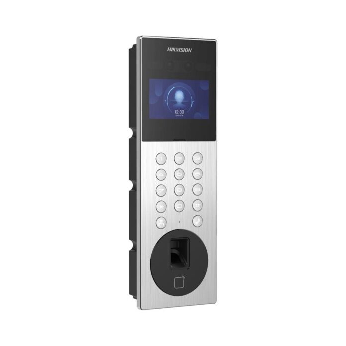Videointerfon cu recunoastere faciala Hikvision DS-KD9203-MFE6, 2 MP, card M1, amprenta Videointerfon cu recunoastere faciala Hikvision DS-KD9203-MFE6, 2 MP, card M1, amprenta