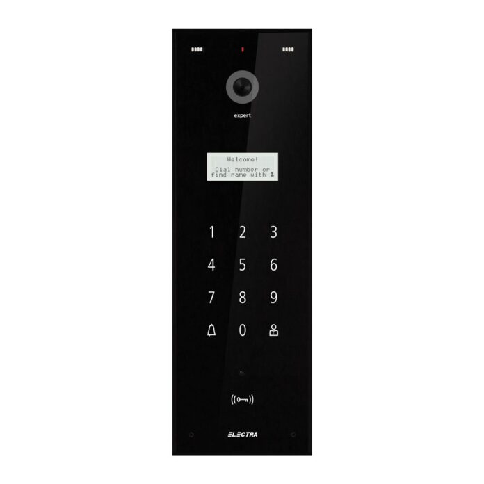 Videointerfon de exterior Electra Expert VPE.0BS03.ELBTL, 800 TVL, 255 apartamente, tastatura touch iluminata, acces prin card RFID, aparent Videointerfon de exterior Electra Expert VPE.0BS03.ELBTL, 800 TVL, 255 apartamente, tastatura touch iluminata, acces prin card RFID, aparent