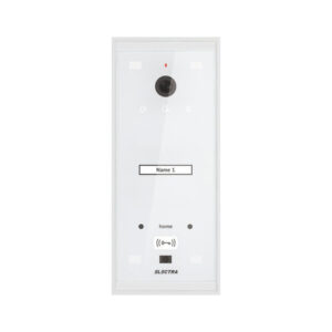 Videointerfon de exterior Electra Urban VPM.01S03.ELWH4, 1 familie, aparent, 800 TVL, LED-uri albe, RFID, alb Videointerfon de exterior Electra Urban VPM.01S03.ELWH4, 1 familie, aparent, 800 TVL, LED-uri albe, RFID, alb