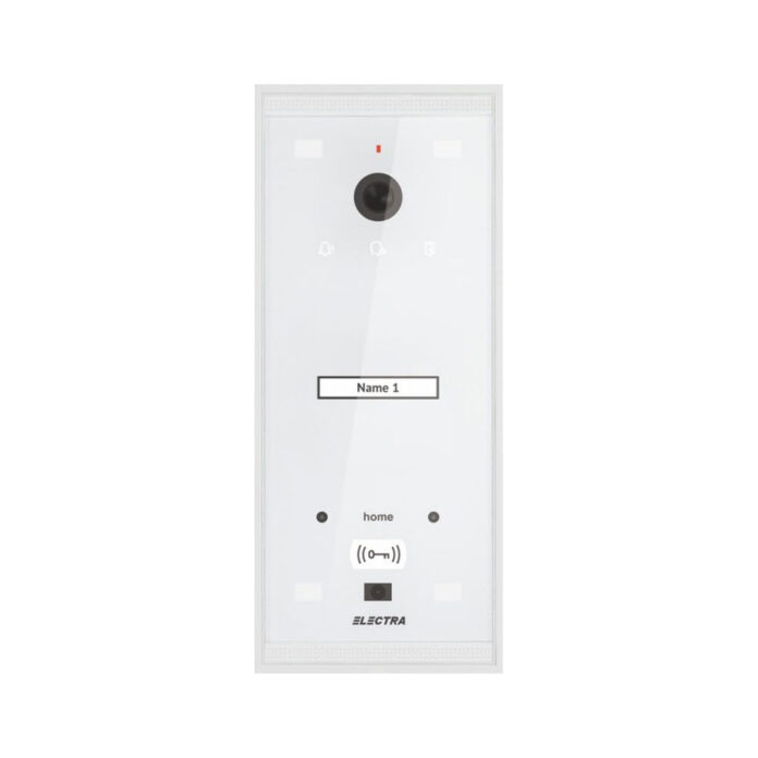 Videointerfon de exterior Electra Urban VPM.01S03.ELWH4, 1 familie, aparent, 800 TVL, LED-uri albe, RFID, alb Videointerfon de exterior Electra Urban VPM.01S03.ELWH4, 1 familie, aparent, 800 TVL, LED-uri albe, RFID, alb