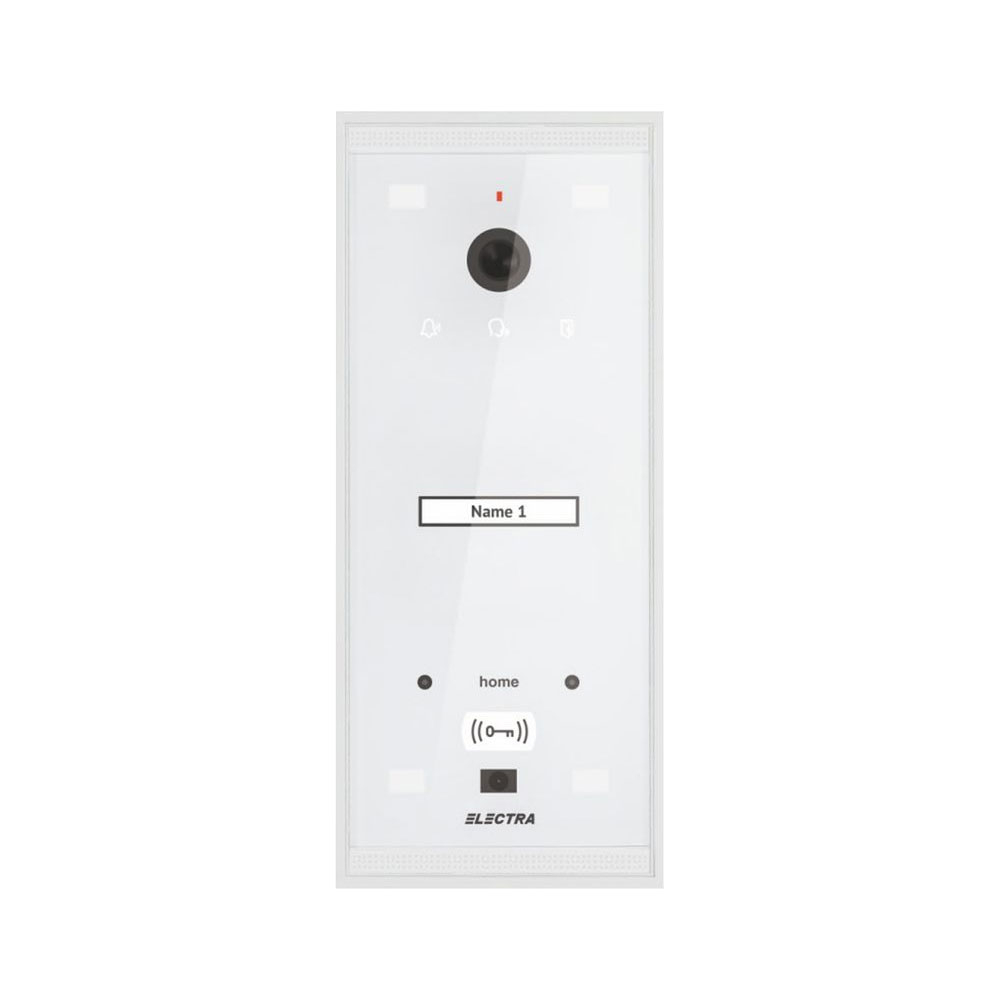 Videointerfon de exterior Electra Urban VPM.01S03.ELWH4, 1 familie, aparent, 800 TVL, LED-uri albe, RFID, alb Videointerfon de exterior Electra Urban VPM.01S03.ELWH4, 1 familie, aparent, 800 TVL, LED-uri albe, RFID, alb