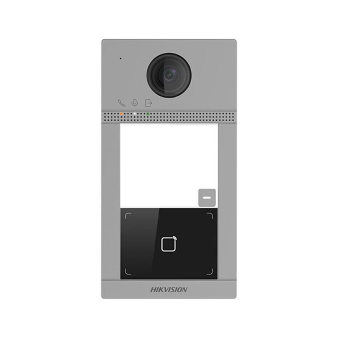 Videointerfon de exterior IP WiFi Hikvision DS-KV8113-WME1(C), 1 familie, Mifare, 2MP, IR, PoE, aparent Videointerfon de exterior IP WiFi Hikvision DS-KV8113-WME1(C), 1 familie, Mifare, 2MP, IR, PoE, aparent