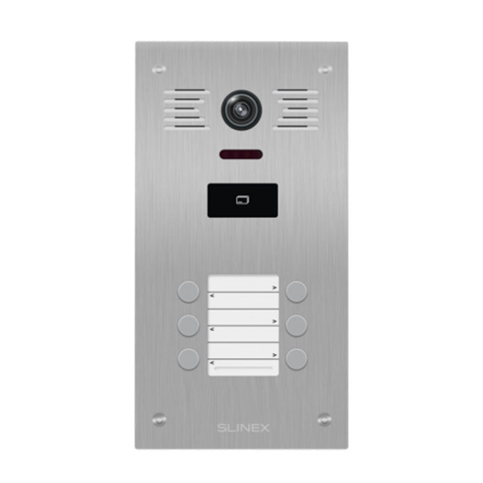 Videointerfon de exterior Slinex MB-06CRHD, RFID, 6 familii, EM, 2 MP, IR 1.5 m, 1000 utilizatori, montaj ingropat Videointerfon de exterior Slinex MB-06CRHD, RFID, 6 familii, EM, 2 MP, IR 1.5 m, 1000 utilizatori, montaj ingropat