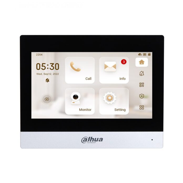 Videointerfon de interior IP WIFI Dahua VTH8621KMS-WP, 7 inch, aparent, slot card, PoE Videointerfon de interior IP WIFI Dahua VTH8621KMS-WP, 7 inch, aparent, slot card, PoE
