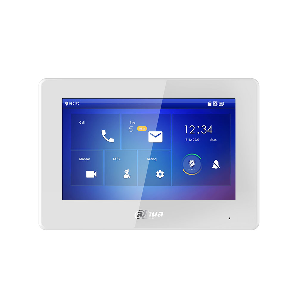 Videointerfon de interior pe 2 fire IP WIFI Dahua VTH5422HW-W, 7 inch, aparent, alb, slot card Videointerfon de interior pe 2 fire IP WIFI Dahua VTH5422HW-W, 7 inch, aparent, alb, slot card