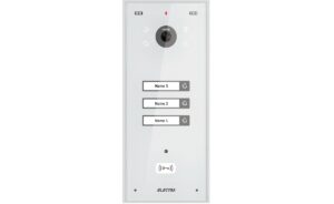 Post exterior videointerfon Electra VPH.03S03.ELWTL, 3 familii, montaj aparent, IP44, alb Post exterior videointerfon Electra VPH.03S03.ELWTL, 3 familii, montaj aparent, IP44, alb