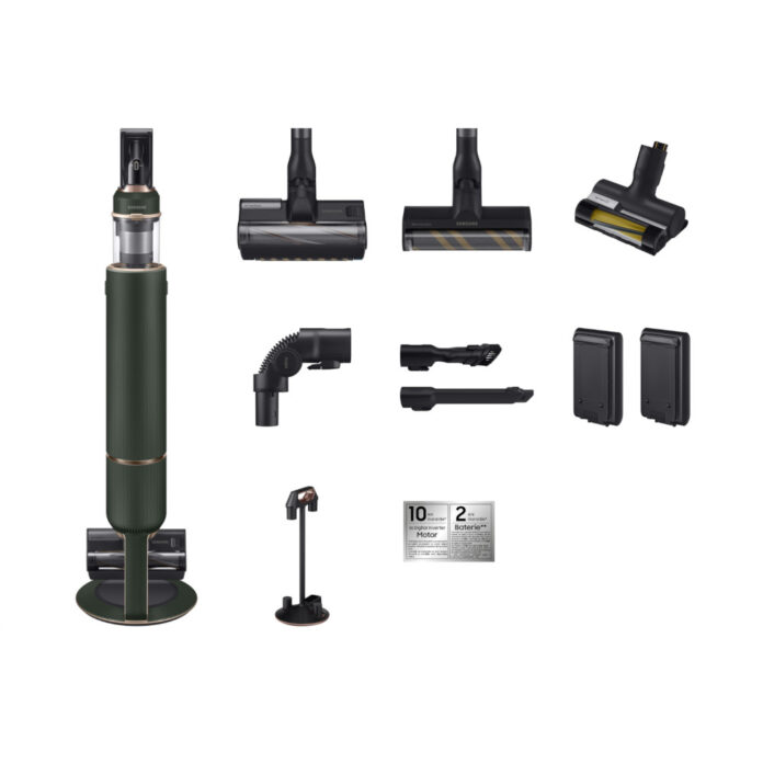 Aspirator vertical Samsung Bespoke Jet One Complete Extra VS20A95943N/GE, 0.5 L, 25.2 V, 210 W, Acumulator Li-ion, LCD, 60 min, Filtrare 99.999%, Perie Jet Dual, Verde Aspirator vertical Samsung Bespoke Jet One Complete Extra VS20A95943N/GE, 0.5 L, 25.2 V, 210 W, Acumulator Li-ion, LCD, 60 min, Filtrare 99.999%, Perie Jet Dual, Verde