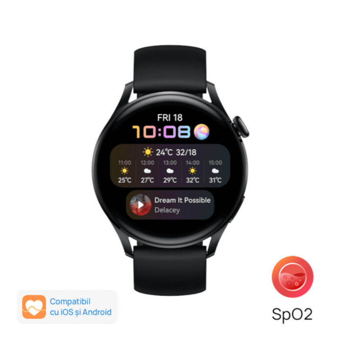 Smartwatch Huawei Watch 3, 46mm, Black Smartwatch Huawei Watch 3, 46mm, Black