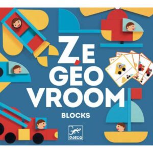 Ze GeoVroom Djeco, joc de construit cu piese geometrice Ze GeoVroom Djeco, joc de construit cu piese geometrice