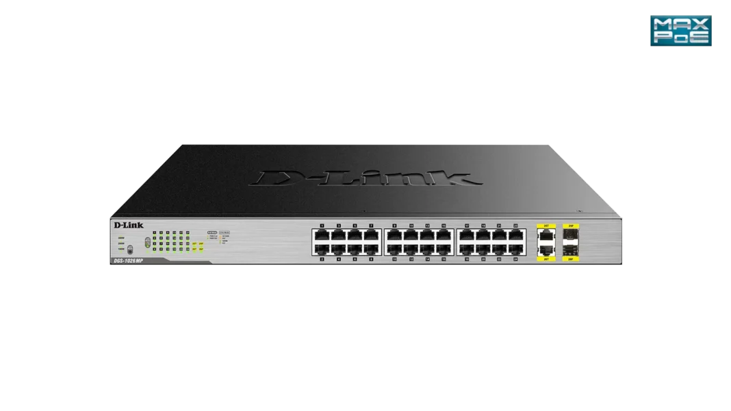 Switch D-Link 26 Port Gigabit Max PoE  fara management  cu PoE+  24xGbE-RJ45  2xCombo GbE-RJ45/SFP Uplink