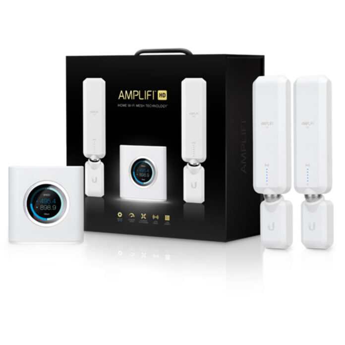 Router wireless cu MeshPoint Ubiquiti AmpliFi HD AFi-HD, 450 Mbps/1300 Mbps, 2.4 / 5 GHz, 5 porturi, ecran tactil Router wireless cu MeshPoint Ubiquiti AmpliFi HD AFi-HD, 450 Mbps/1300 Mbps, 2.4 / 5 GHz, 5 porturi, ecran tactil