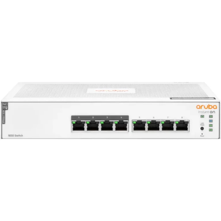 Switch HPE Aruba Instant On 1830 8G  cu management  cu PoE  8x1000Mbps RJ45