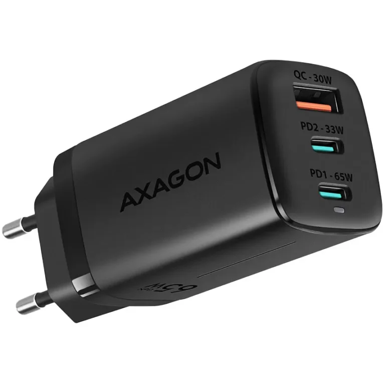 Incarcator Retea Axagon ACU-DPQ65  2 x USB Type-C + USB Type-A  65W  Black