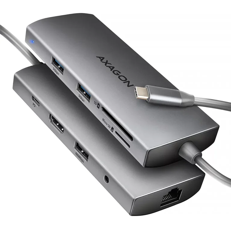 Hub USB Axagon HMC-8HLSA  USB-C  3x USB-A + HDMI + RJ-45 + SD/microSD