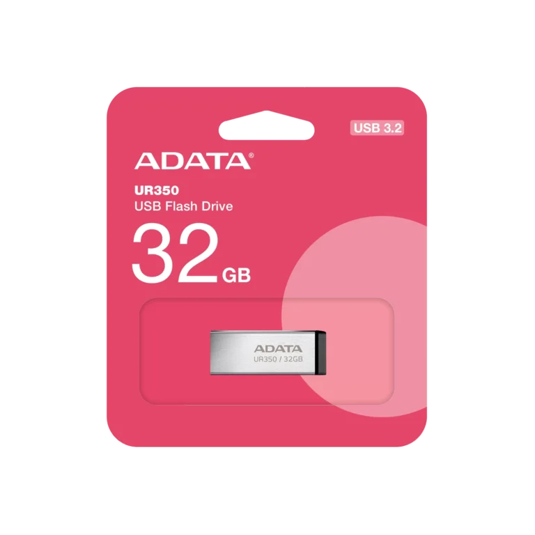 Flash Drive A-Data UR350  32GB  USB 3.2 Gen1 Type-A  Silver/Black