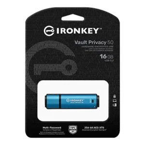 Flash Drive Kingston IronKey Vault Privacy 50 16GB USB 3.2 Gen1 Type-A Flash Drive Kingston IronKey Vault Privacy 50 16GB USB 3.2 Gen1 Type-A