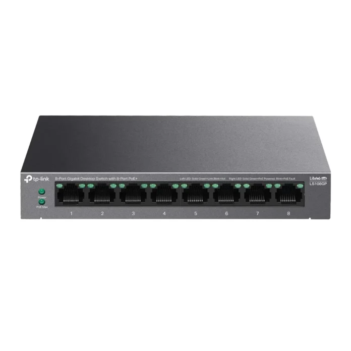 Switch TP-Link LS108GP fara management cu PoE 8x1000Mbps (8xPoE+) Switch TP-Link LS108GP fara management cu PoE 8x1000Mbps (8xPoE+)