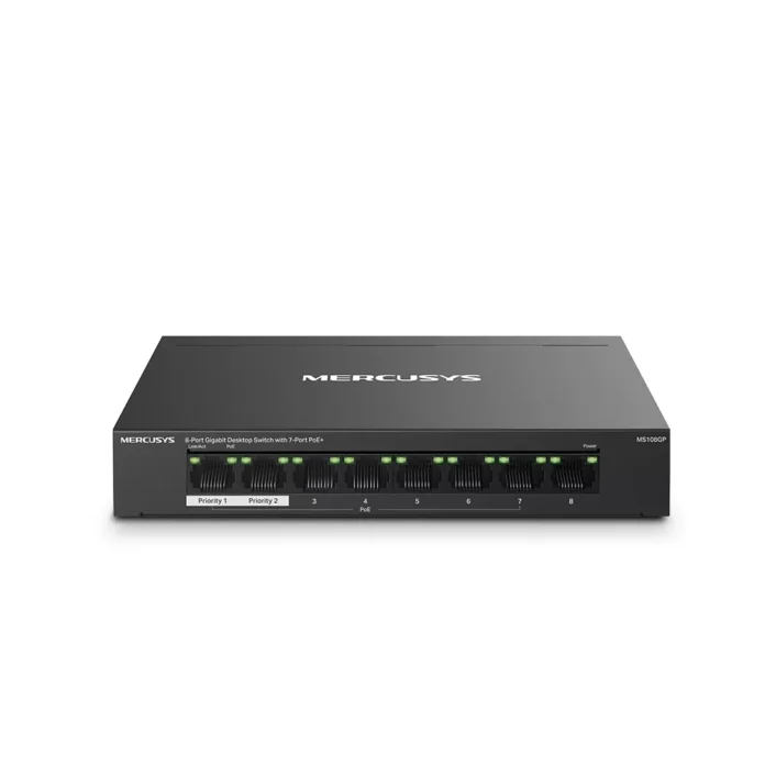 Switch Mercusys MS108GP fara management cu PoE 8x1000Mbps (7xPoE+) Switch Mercusys MS108GP fara management cu PoE 8x1000Mbps (7xPoE+)
