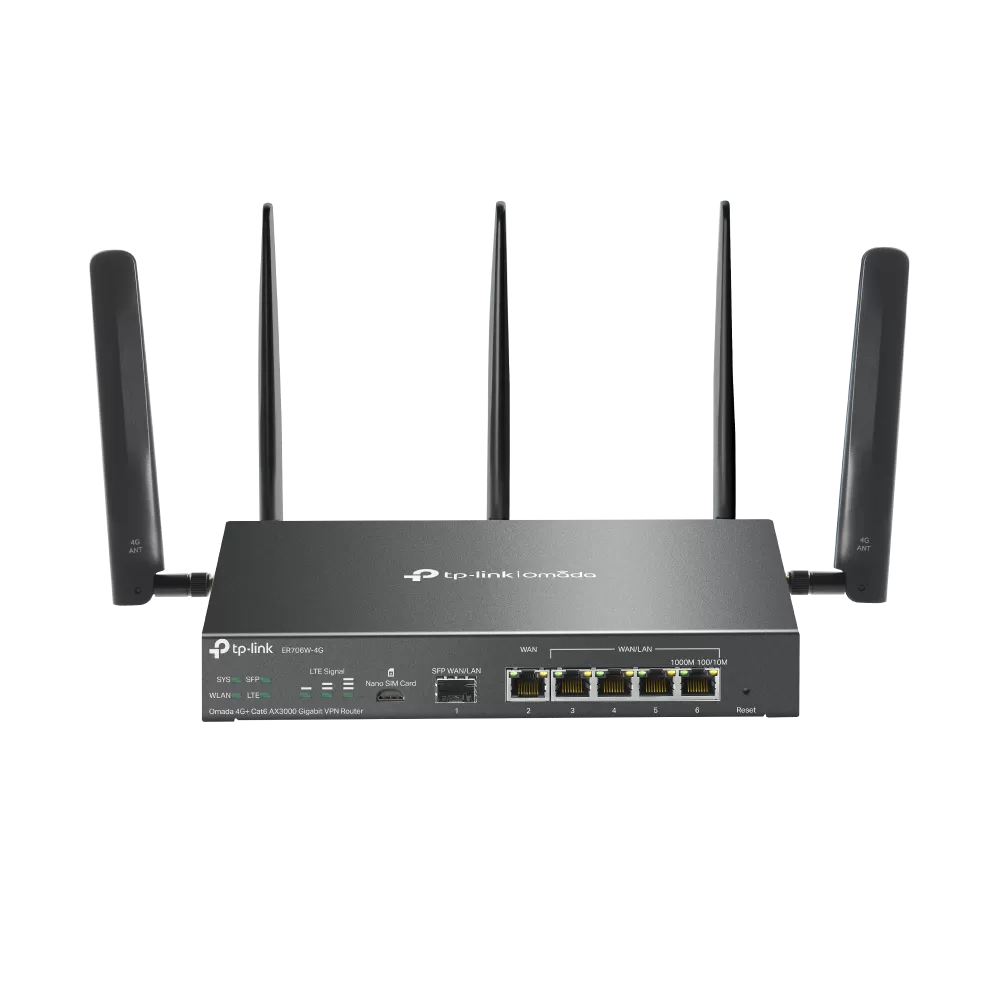Router Tp-Link Omada ER706W-4G AX3000 WiFi6 4G Router Tp-Link Omada ER706W-4G AX3000 WiFi6 4G