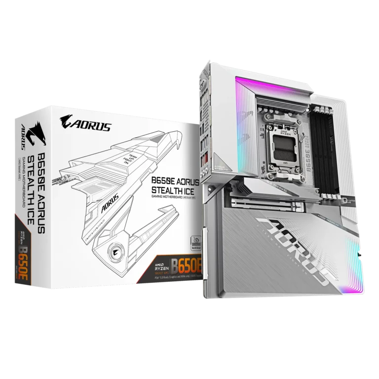 Placa de baza Gigabyte B650E AORUS STEALTH ICE  Socket AM5