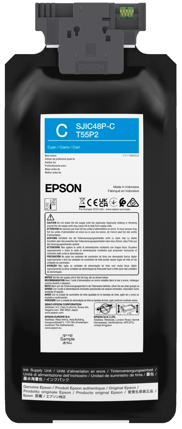 Cartus Inkjet Epson SJIC48P-C 480ml Cyan Cartus Inkjet Epson SJIC48P-C 480ml Cyan